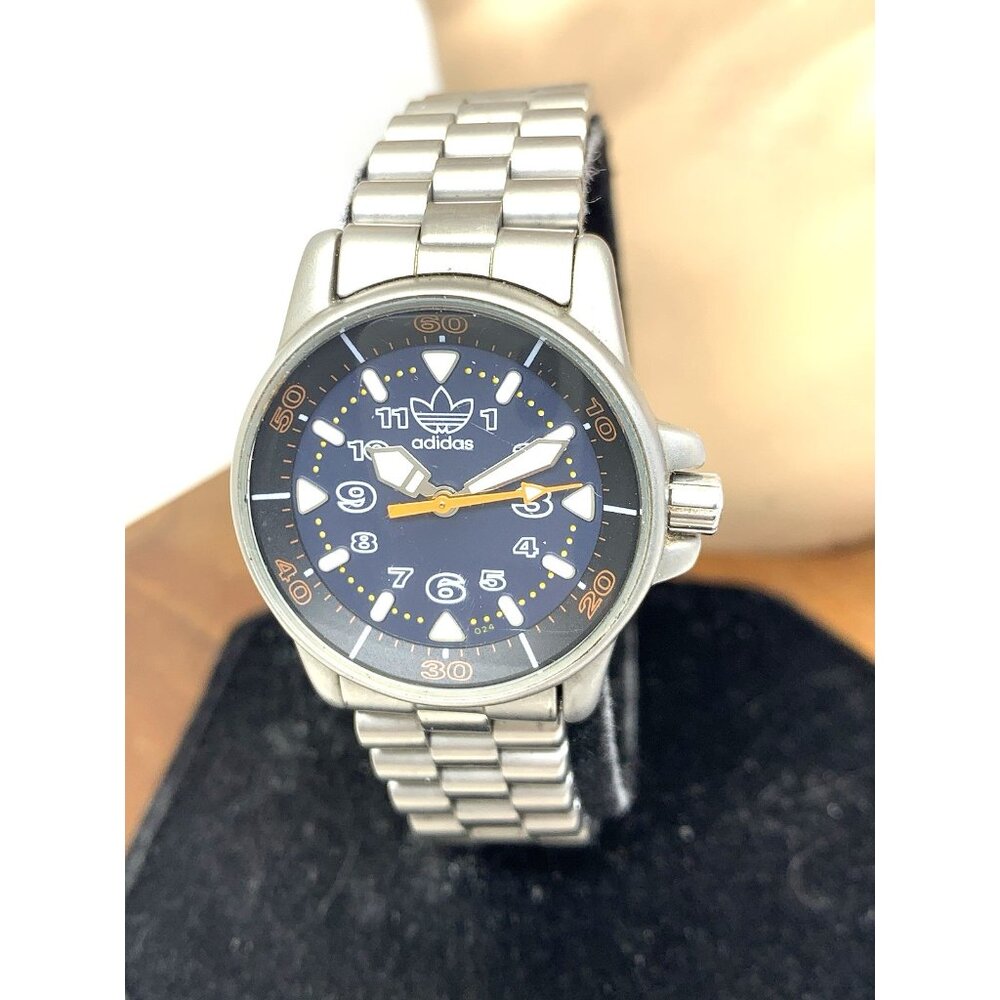 Adidas Women's Watch 10-0054B Quartz Black Dial Silver Stainless Steel 28mm